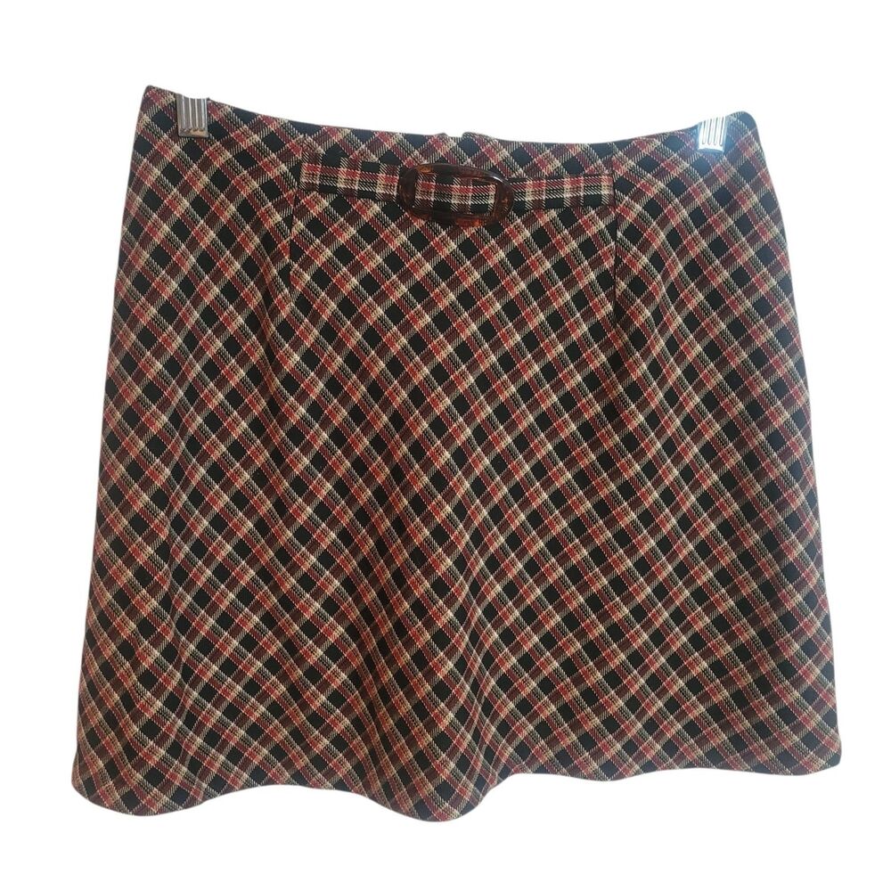 Tracy Evans VTG‎ Y2K Plaid Mini Skirt Juniors Size 11 Black Red Academia Preppy